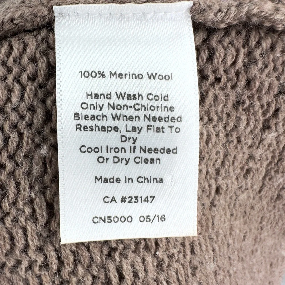 Talbots Merino Wool Cardigan Sweater Women Medium Brown Chunky Quiet Luxury Cozy